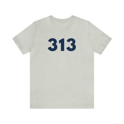 Detroit '313' T-Shirt (Geometric Sans Font) | Unisex Standard Fit