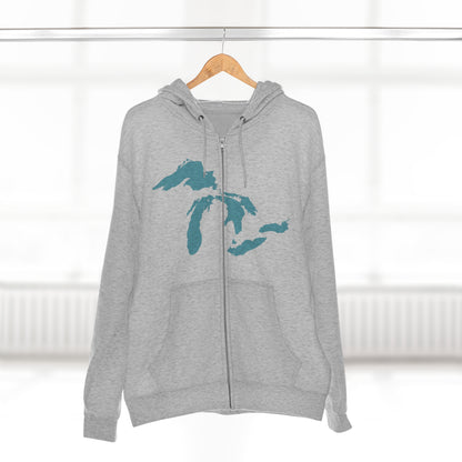 Great Lakes Hoodie (Huron Blue) | Unisex Full Zip