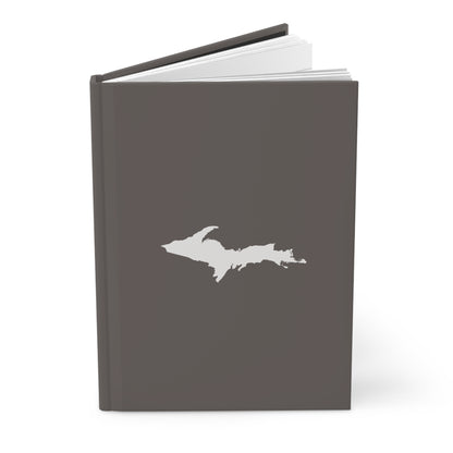 Michigan Upper Peninsula Hardcover Journal (Warren Tank Grey w/ UP Outline) | Ruled - 150pgs