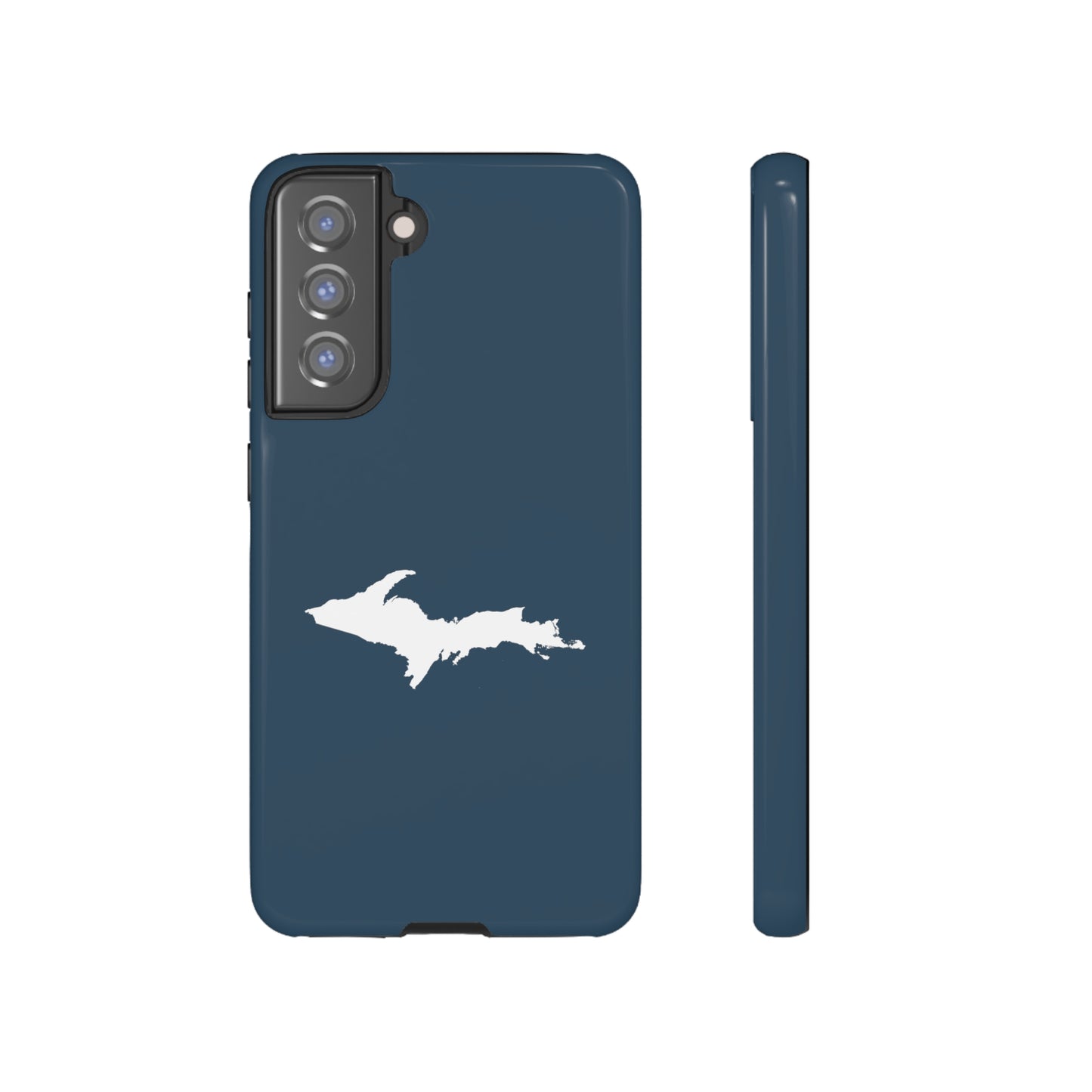 Michigan Upper Peninsula Tough Phone Case ('37 Caddie Cavalier Blue w/ UP Outline) | Samsung & Pixel Android