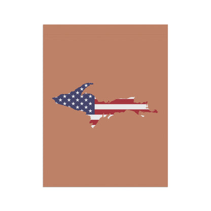 Michigan Upper Peninsula Home & Garden Flag (w/ UP USA Flag) | Copper Color