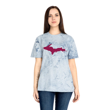 Michigan Upper Peninsula T-Shirt (w/ Ruby Red UP Outline) | Unisex Color Blast