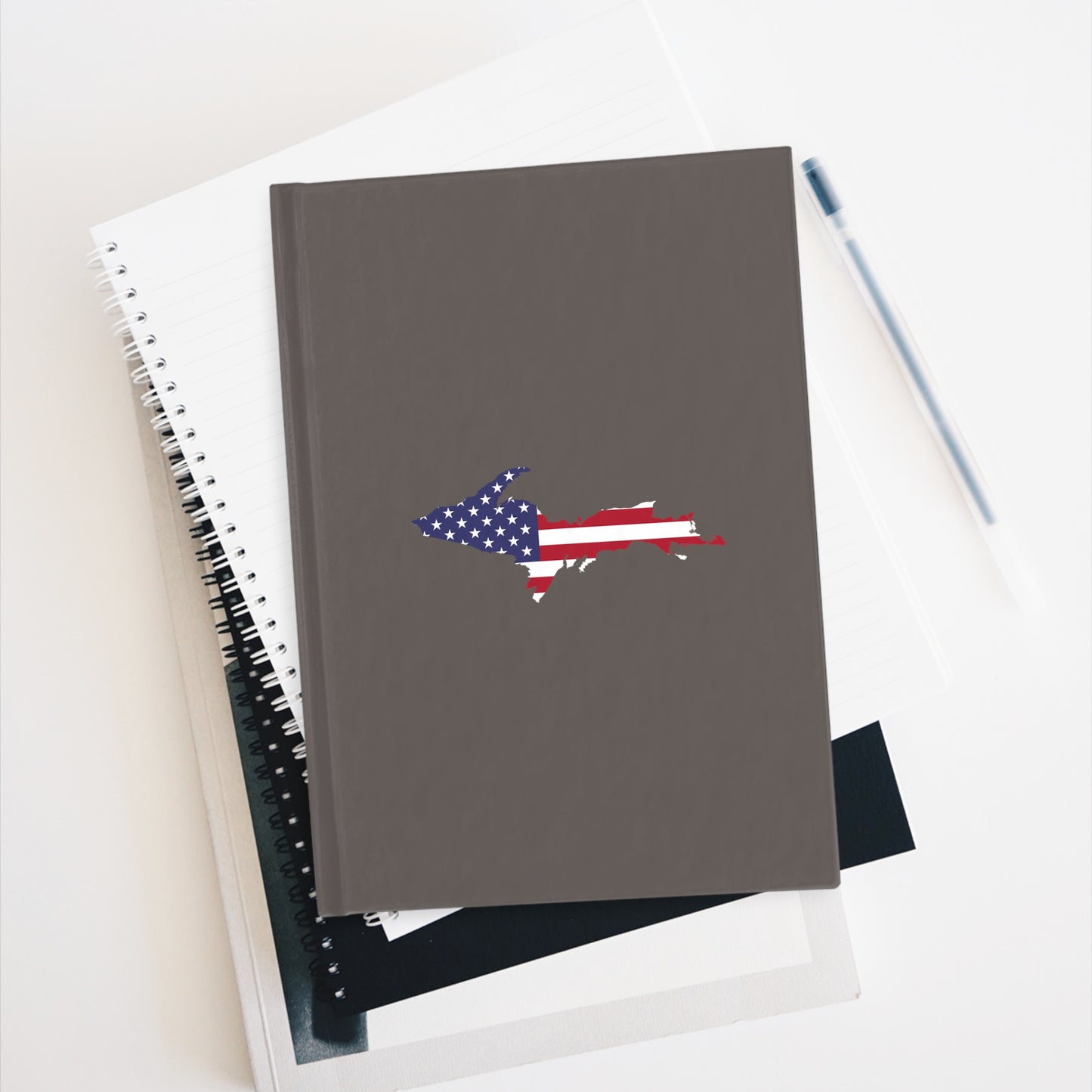 Michigan Upper Peninsula Blank Sketchbook (w/ UP USA Flag) | Warren Tank Grey