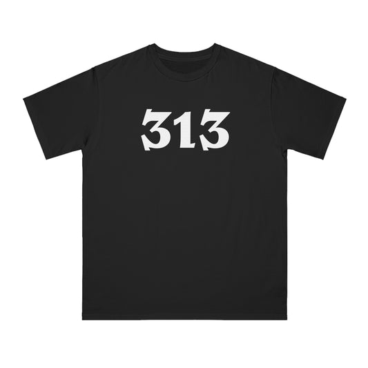 Detroit '313' T-Shirt (Angry Serif Font) | Organic Unisex