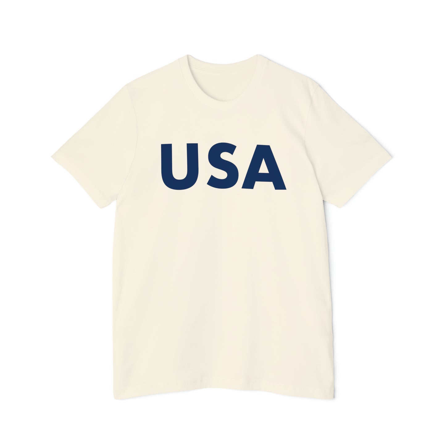 'USA' T-Shirt (Geometric Sans Font) | Made in USA