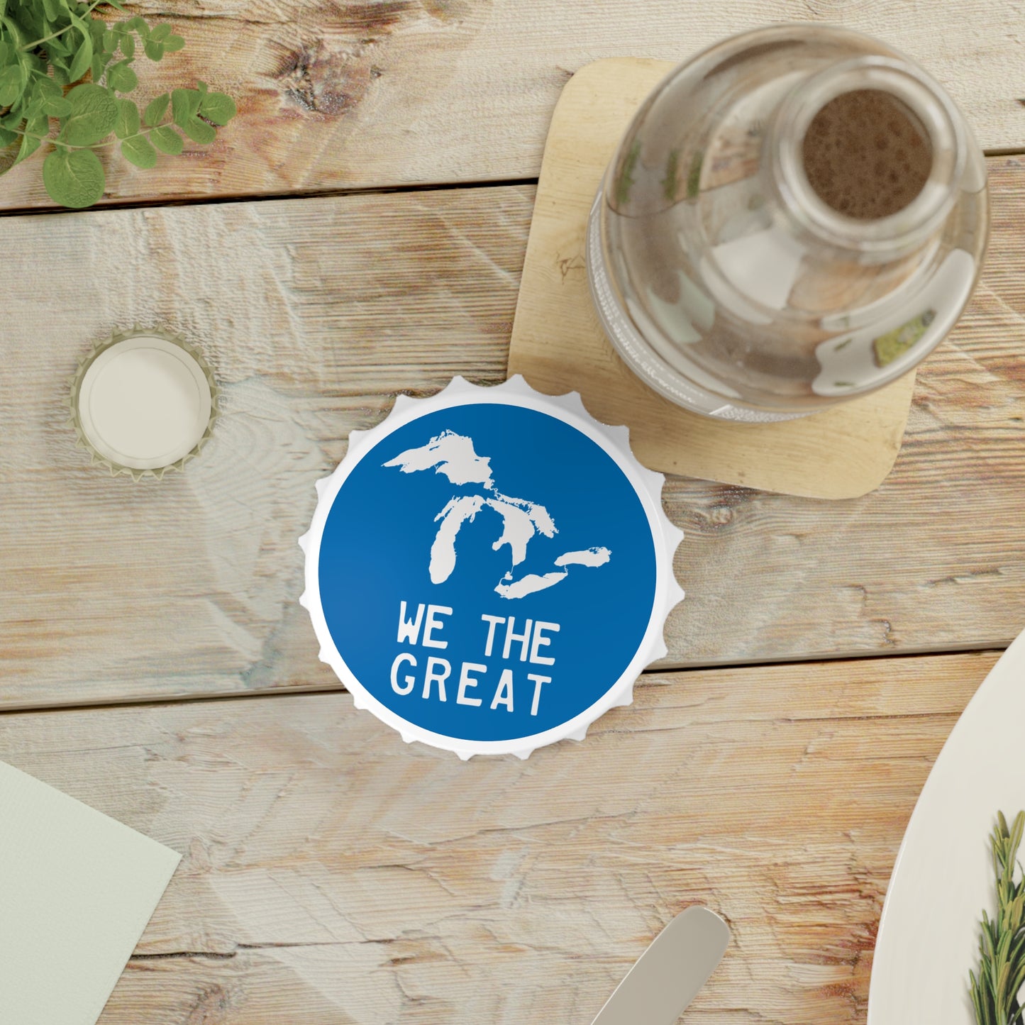 Great Lakes 'We The Great' Bottle Opener | Azure