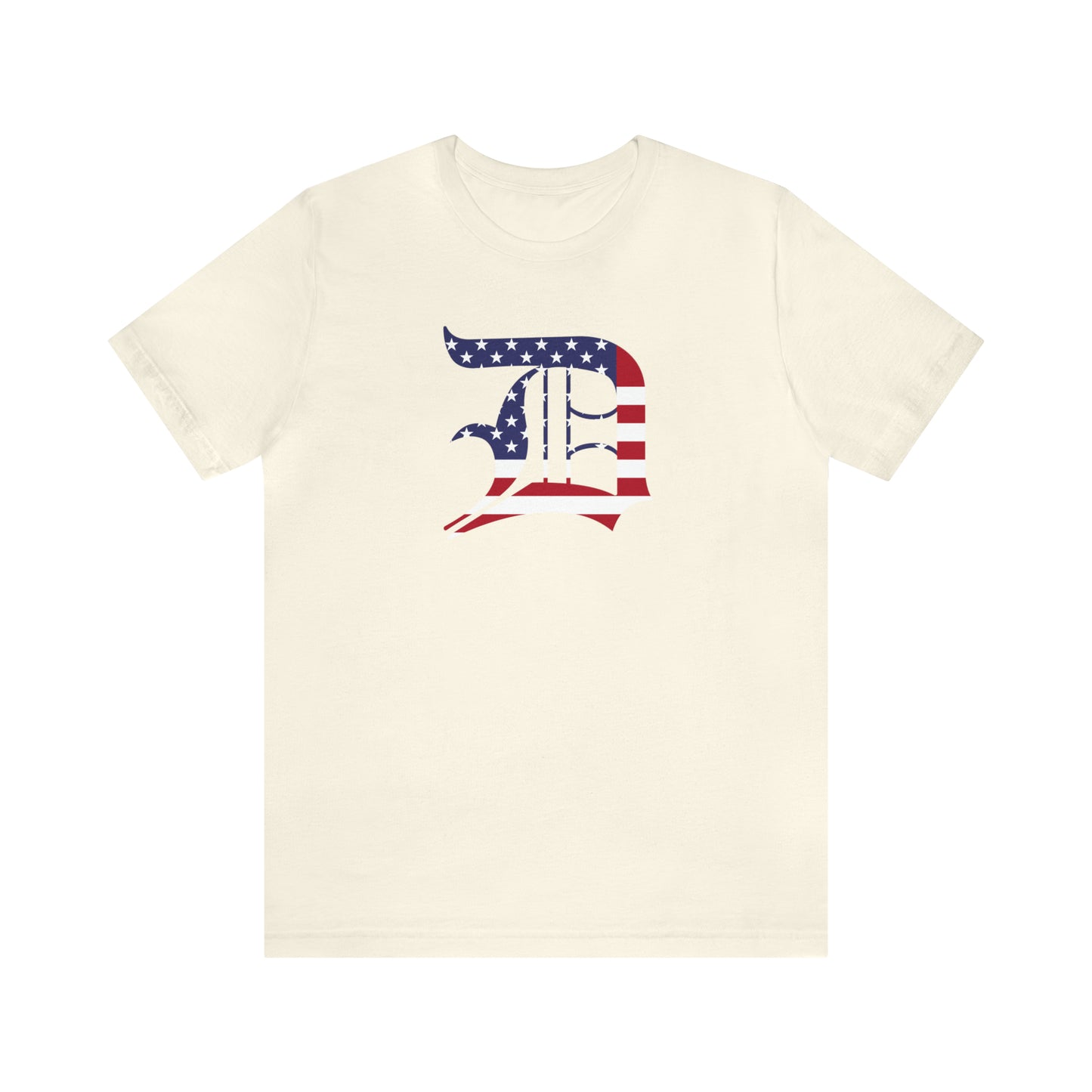 Detroit 'Old English D' T-Shirt (Patriotic Edition) | Unisex Standard