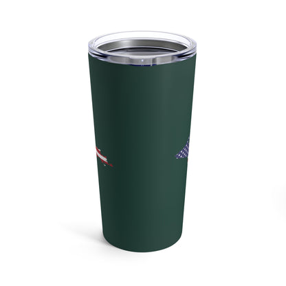 Michigan Upper Peninsula Tumbler (w/ UP USA Flag) | Laconic Green - 20oz