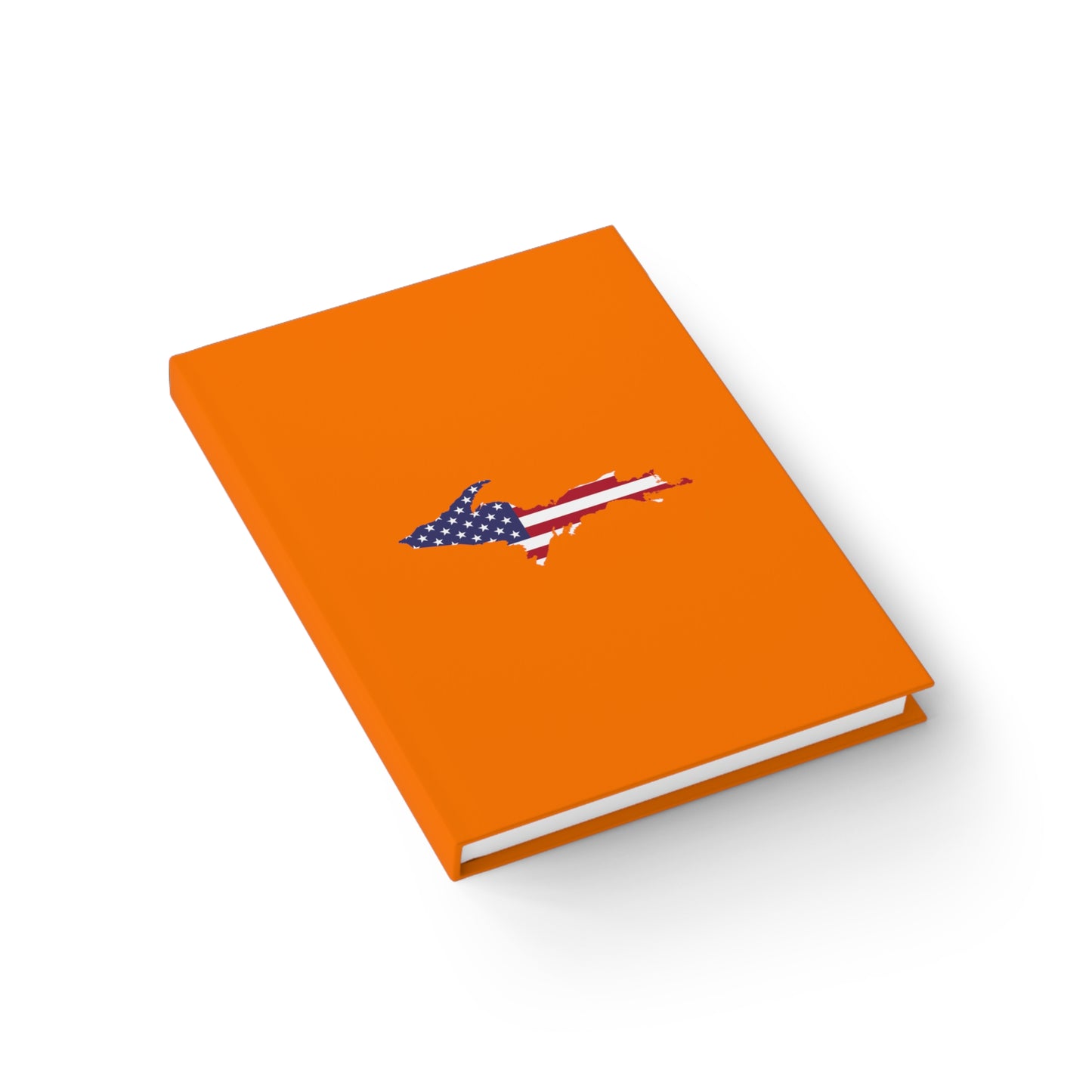 Michigan Upper Peninsula Blank Sketchbook (w/ UP USA Flag) | Safety Orange