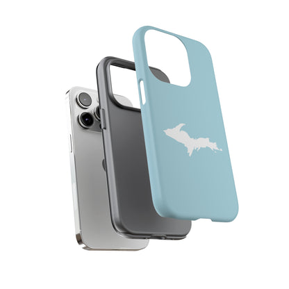 Michigan Upper Peninsula Tough Phone Case ('58 Caddie Blue w/ UP Outline) | Apple iPhone