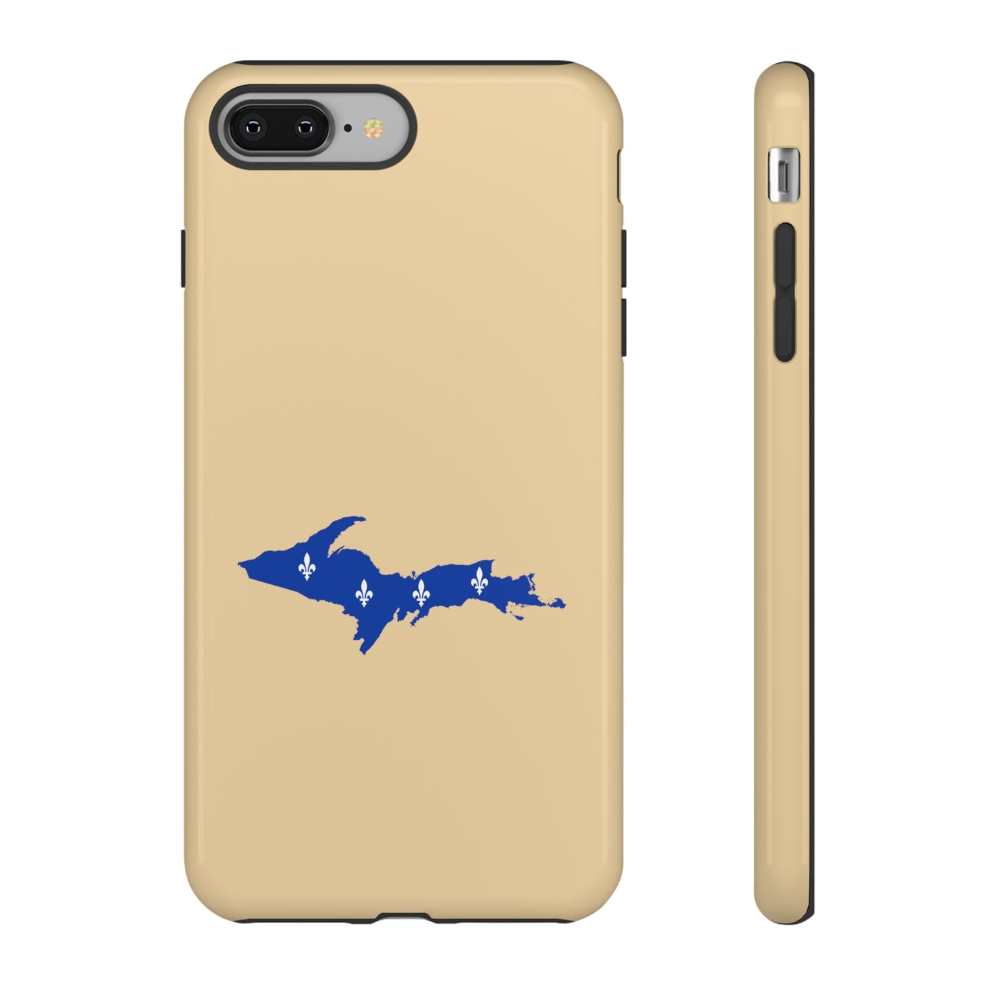 Michigan Upper Peninsula Tough Phone Case (Maple Color w/ UP Quebec Flag Outline) | Apple iPhone