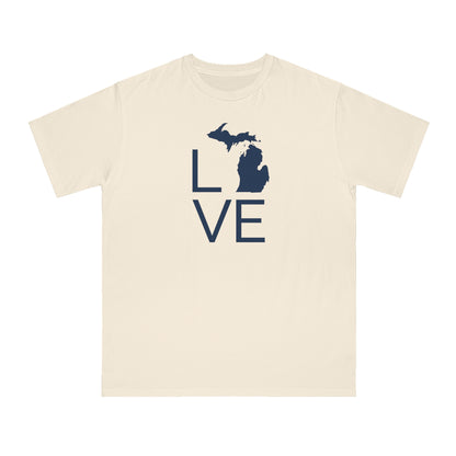 Michigan 'Love' T-Shirt (Thin Sans Font) | Organic Unisex