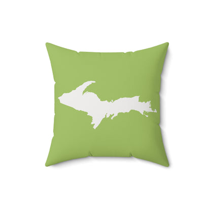 Michigan Upper Peninsula Accent Pillow (w/ UP Outline) | Gooseberry Green