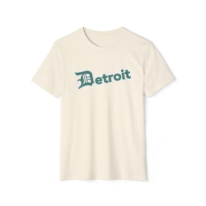 'Detroit' T-Shirt (Copper Green Old English 'D') | Unisex Recycled Organic