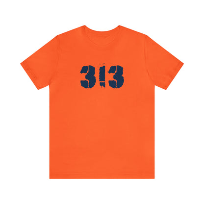 Detroit '313' T-Shirt (Spray Stencil Font) | Unisex Standard Fit