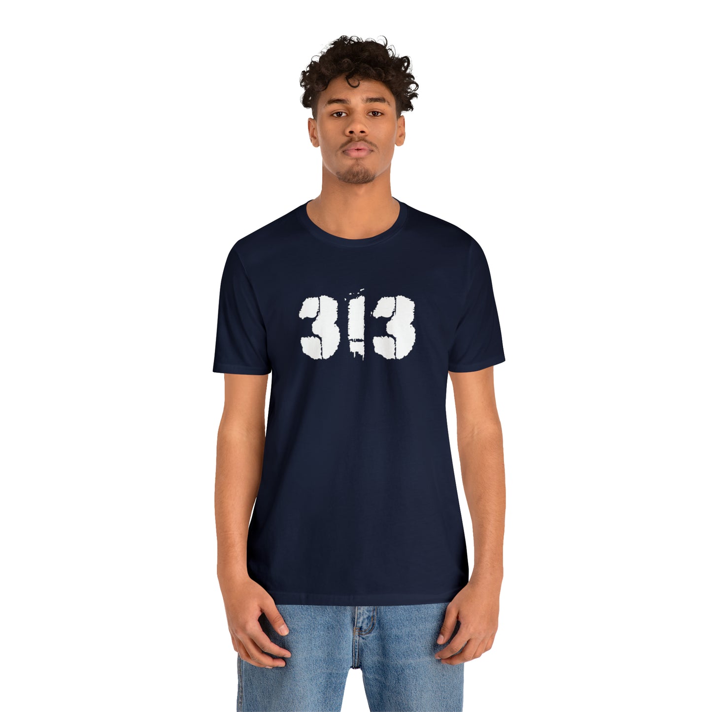 Detroit '313' T-Shirt (Spray Stencil Font) | Unisex Standard Fit