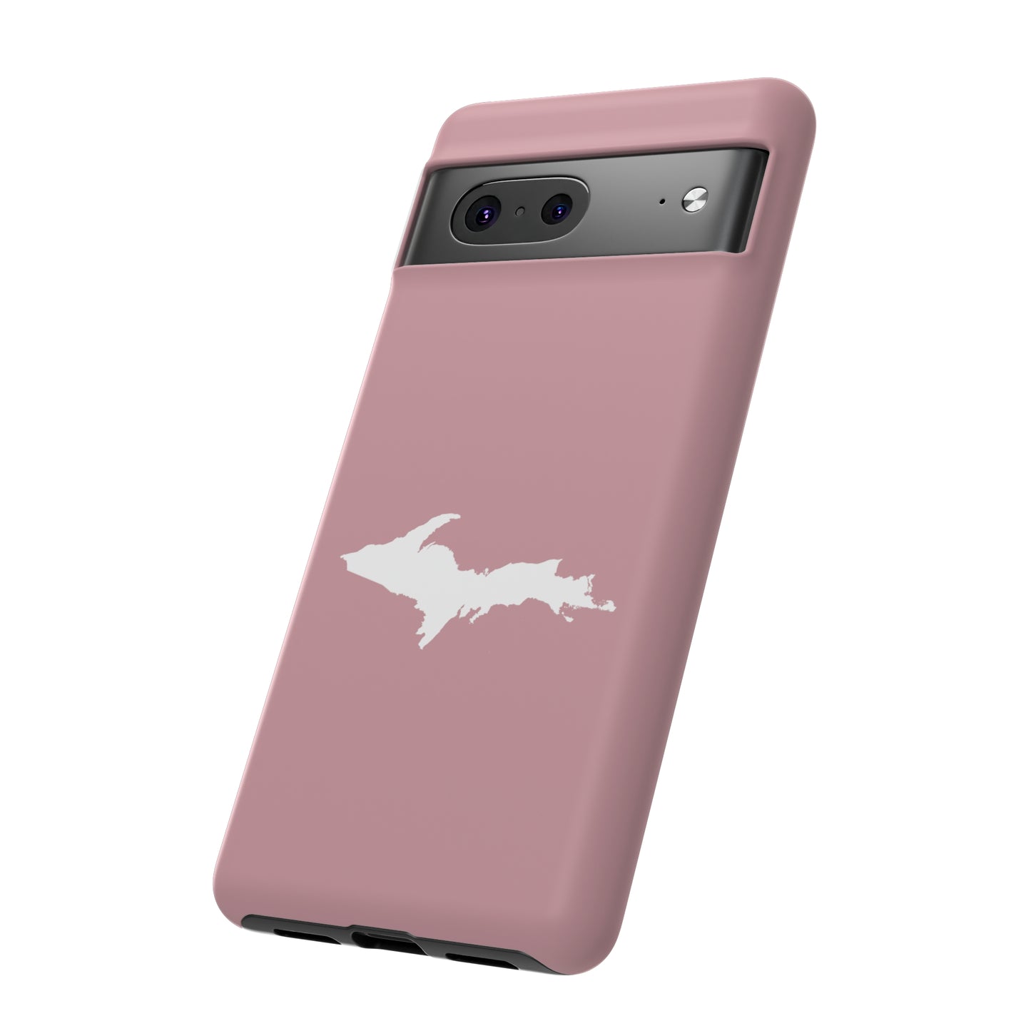 Michigan Upper Peninsula Tough Phone Case (Cherry Blossom Color w/ UP Outline) | Samsung & Pixel Android