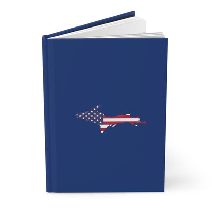 Michigan Upper Peninsula Hardcover Journal (w/ UP USA Flag) | Ruled - Dearborn Blue