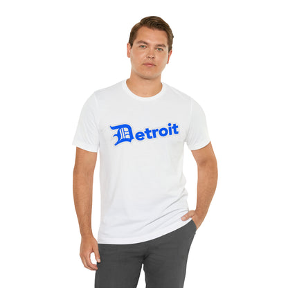 'Detroit' T-Shirt (MotorTown Blue w/ Old English 'D') | Unisex Standard