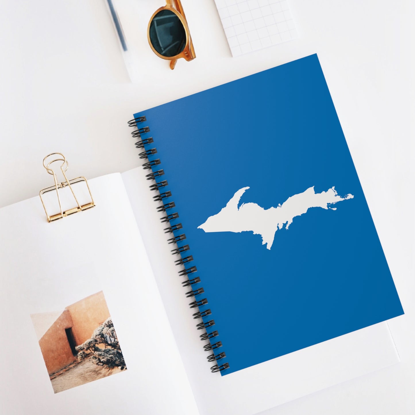 Michigan Upper Peninsula Spiral Notebook (w/ UP Outline) | Azure