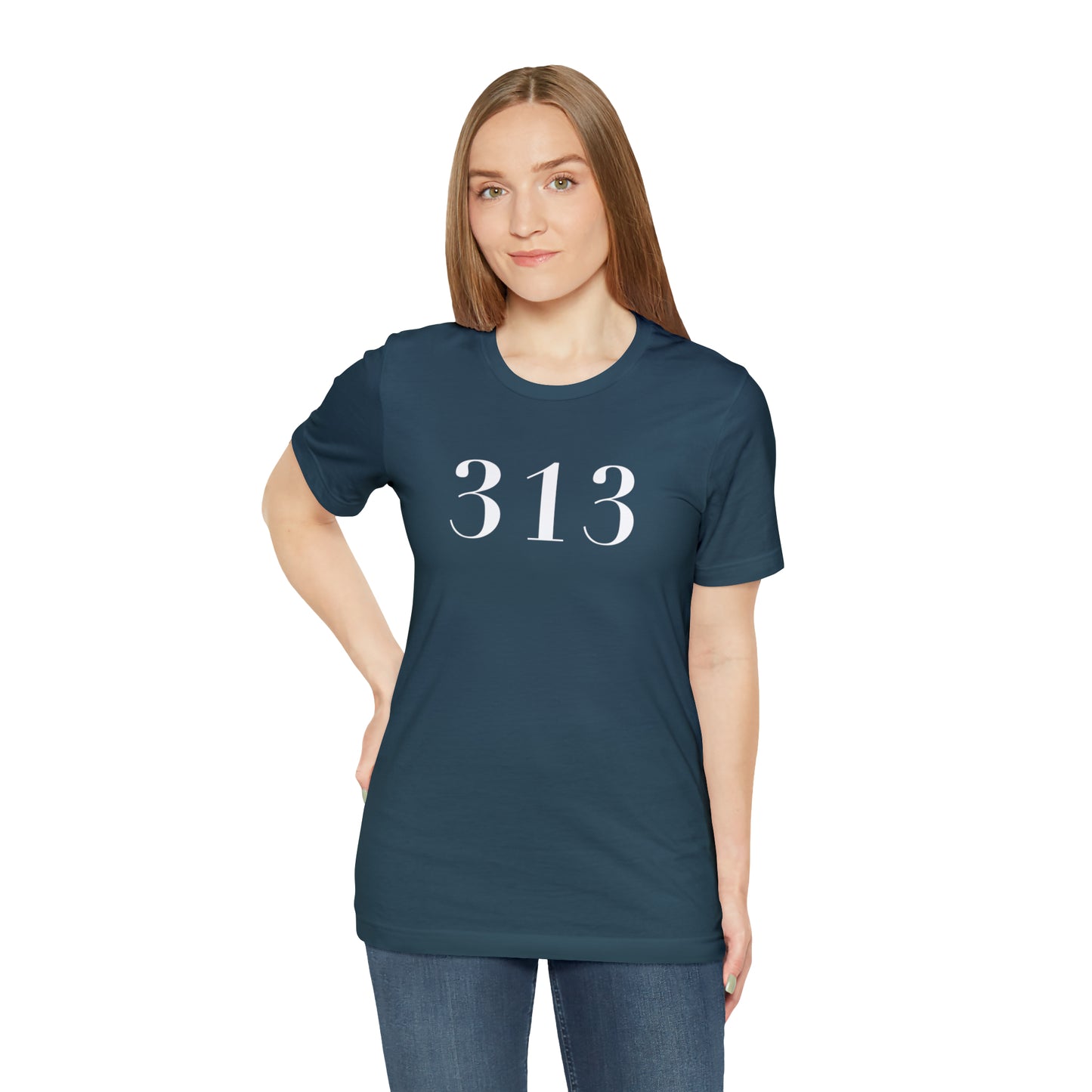 Detroit '313' T-Shirt (Didot Font) | Unisex Standard Fit