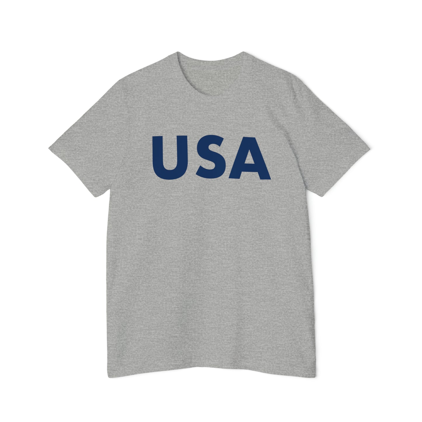 'USA' T-Shirt (Geometric Sans Font) | Made in USA