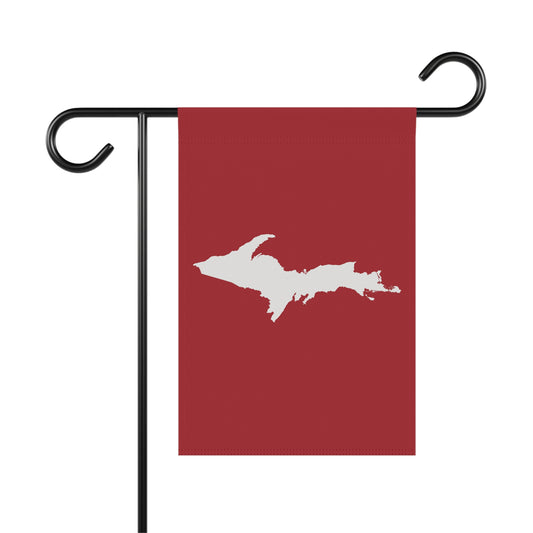 Michigan Upper Peninsula Home & Garden Flag (w/ UP Outline) | Thimbleberry Red