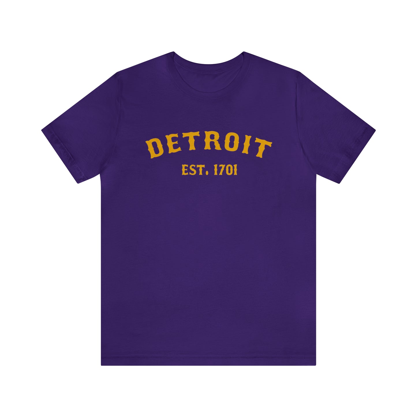 'Detroit EST. 1701' T-Shirt (Gold Ballpark Font) | Unisex Standard