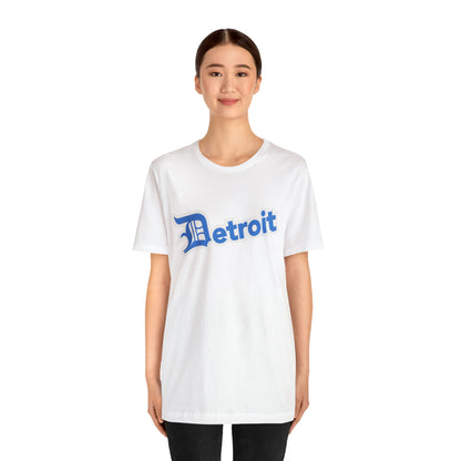 'Detroit' T-Shirt (Azure w/ Old English 'D') | Unisex Standard