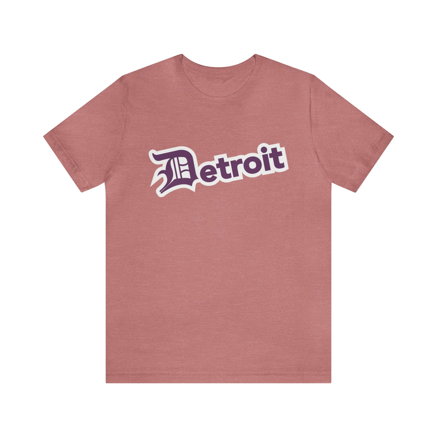 'Detroit' T-Shirt (Plum w/ Old English 'D') | Unisex Standard