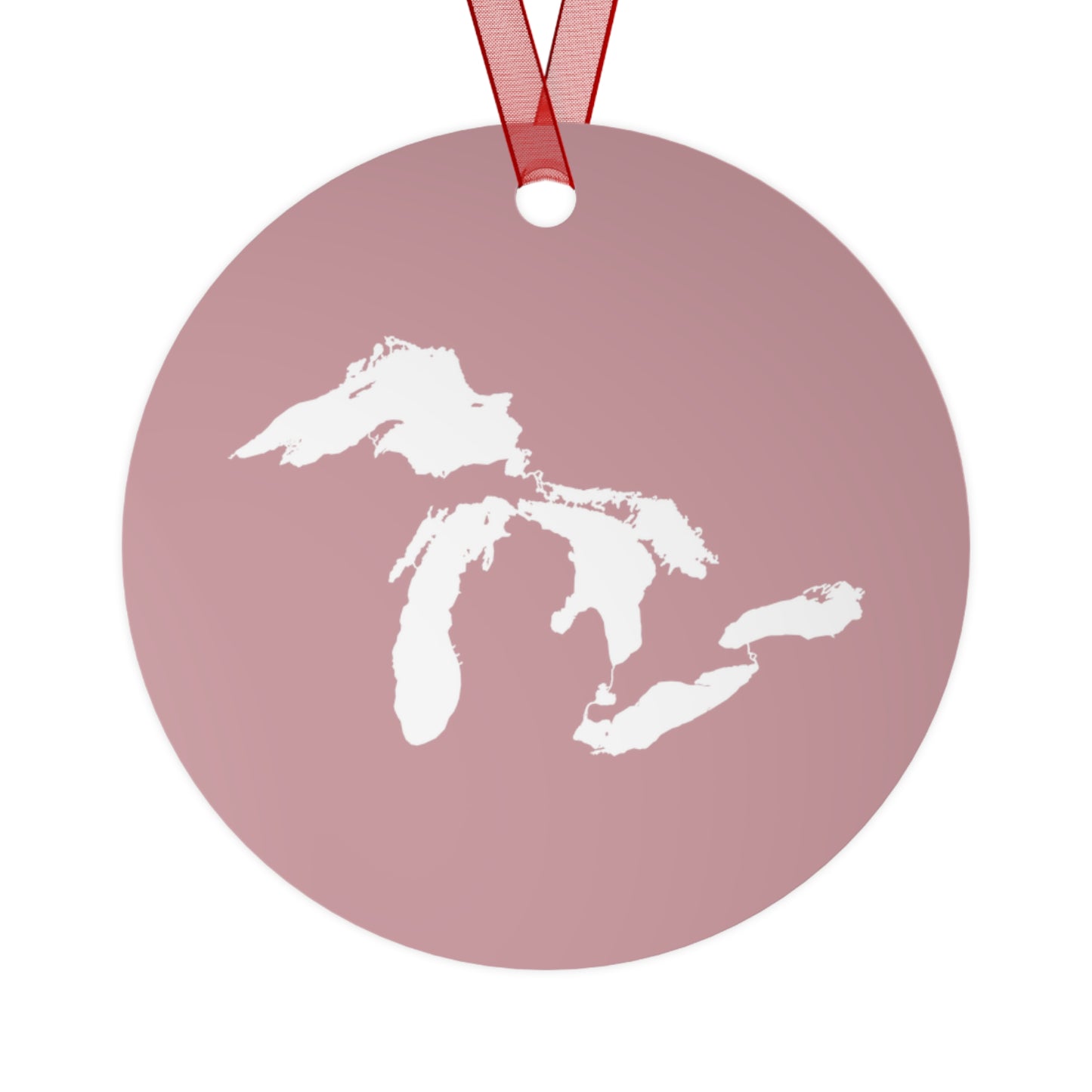 Great Lakes Christmas Ornament | Metal - Cherry Blossom Pink