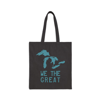 Great Lakes 'We The Great' Light Tote Bag | Huron Blue