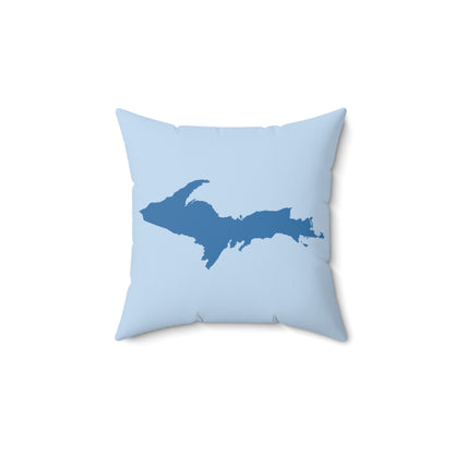 Michigan Upper Peninsula Accent Pillow (w/ UP Outline) | Light Blue