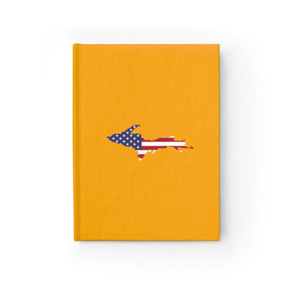 Michigan Upper Peninsula Blank Sketchbook (w/ UP USA Flag) | Birch Leaf Orange