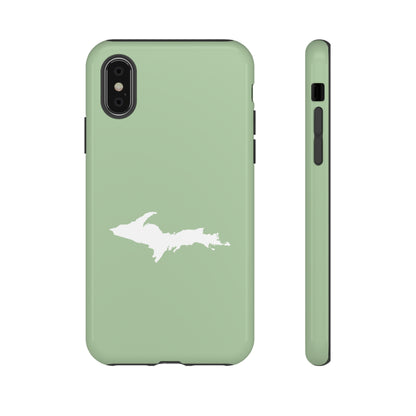 Michigan Upper Peninsula Tough Phone Case (Green Tea Color w/ UP Outline) | Apple iPhone