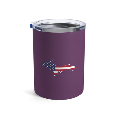 Michigan Upper Peninsula Tumbler (w/ UP USA Flag) | Plum - 10oz