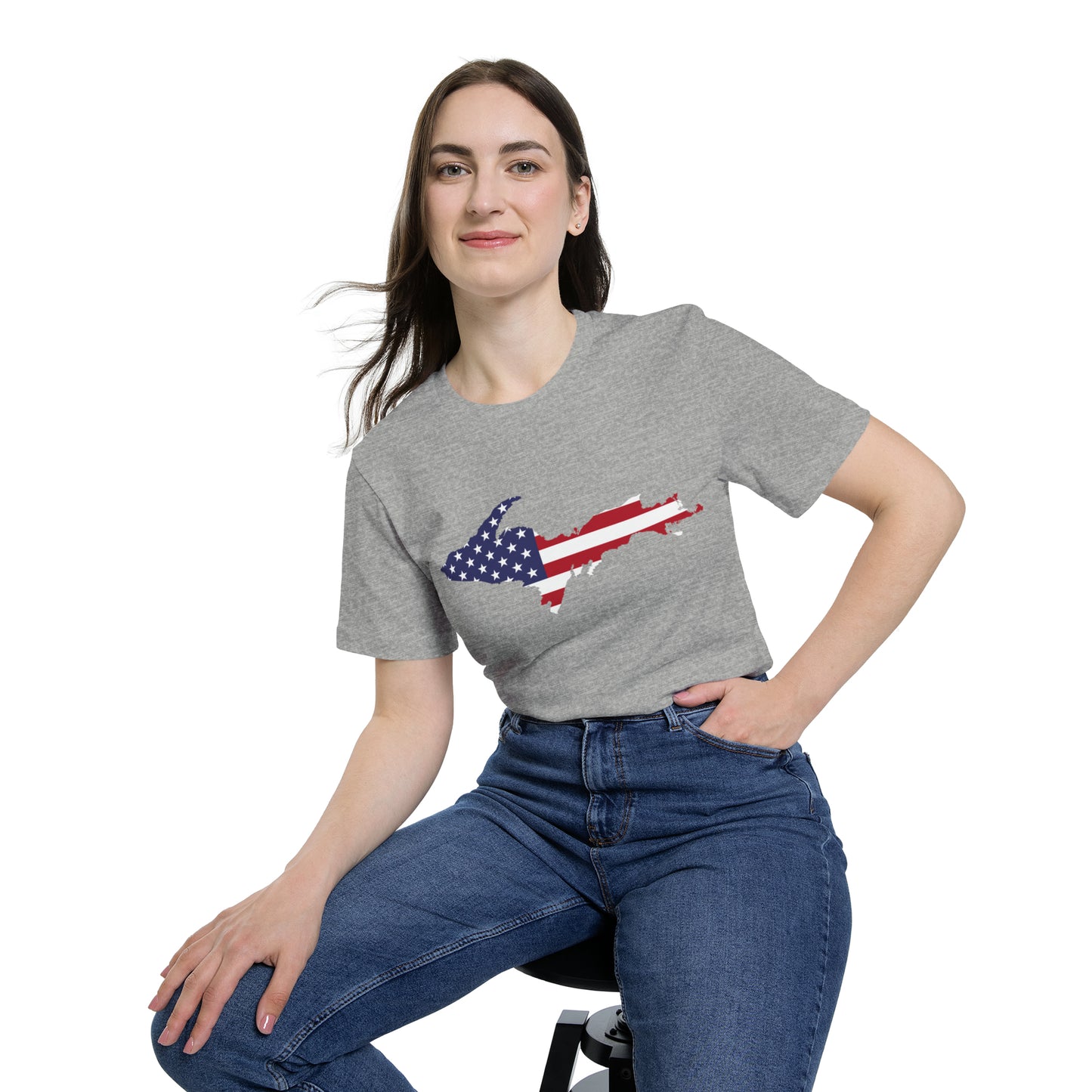 Michigan Upper Peninsula T-Shirt (Patriotic Edition) | Made in USA