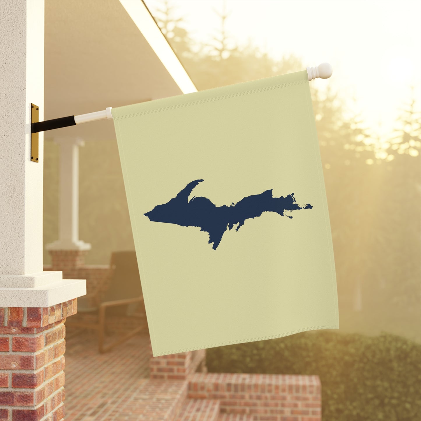 Michigan Upper Peninsula Home & Garden Flag (w/ UP Outline) | Canary Yellow