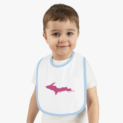 Michigan Upper Peninsula Baby Bib (w/ Pink UP Outline)