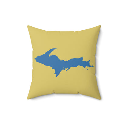 Michigan Upper Peninsula Accent Pillow (w/ UP Outline) | Plum Yellow