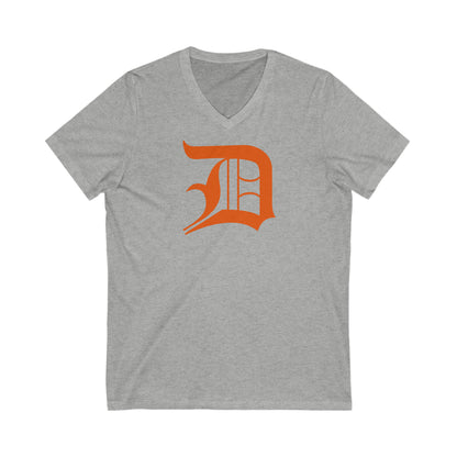 Detroit 'Old English D' T-Shirt (Maple Leaf Orange) | Unisex V-Neck