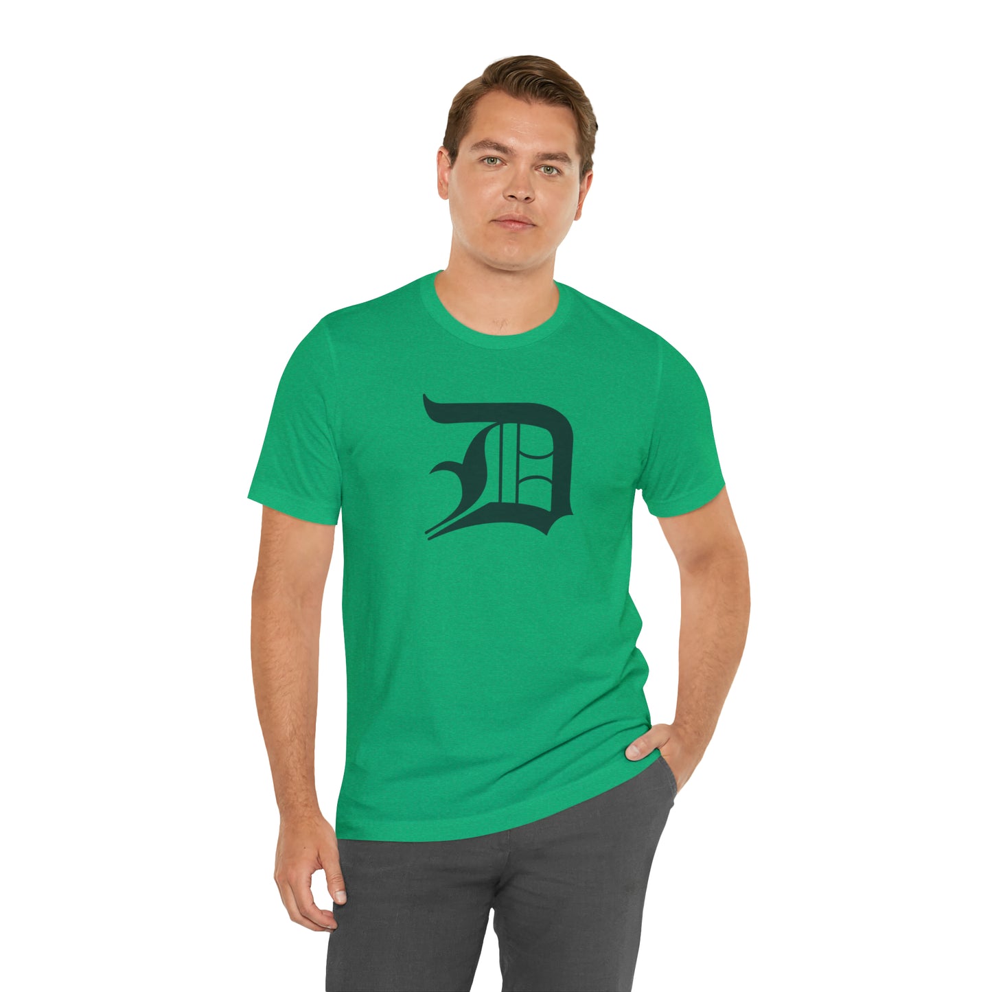 Detroit 'Old English D' T-Shirt (Laconic Green) | Unisex Standard