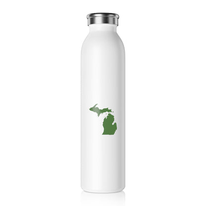Michigan Water Bottle (w/ Pine Green Outline) | 20oz Double-Walled