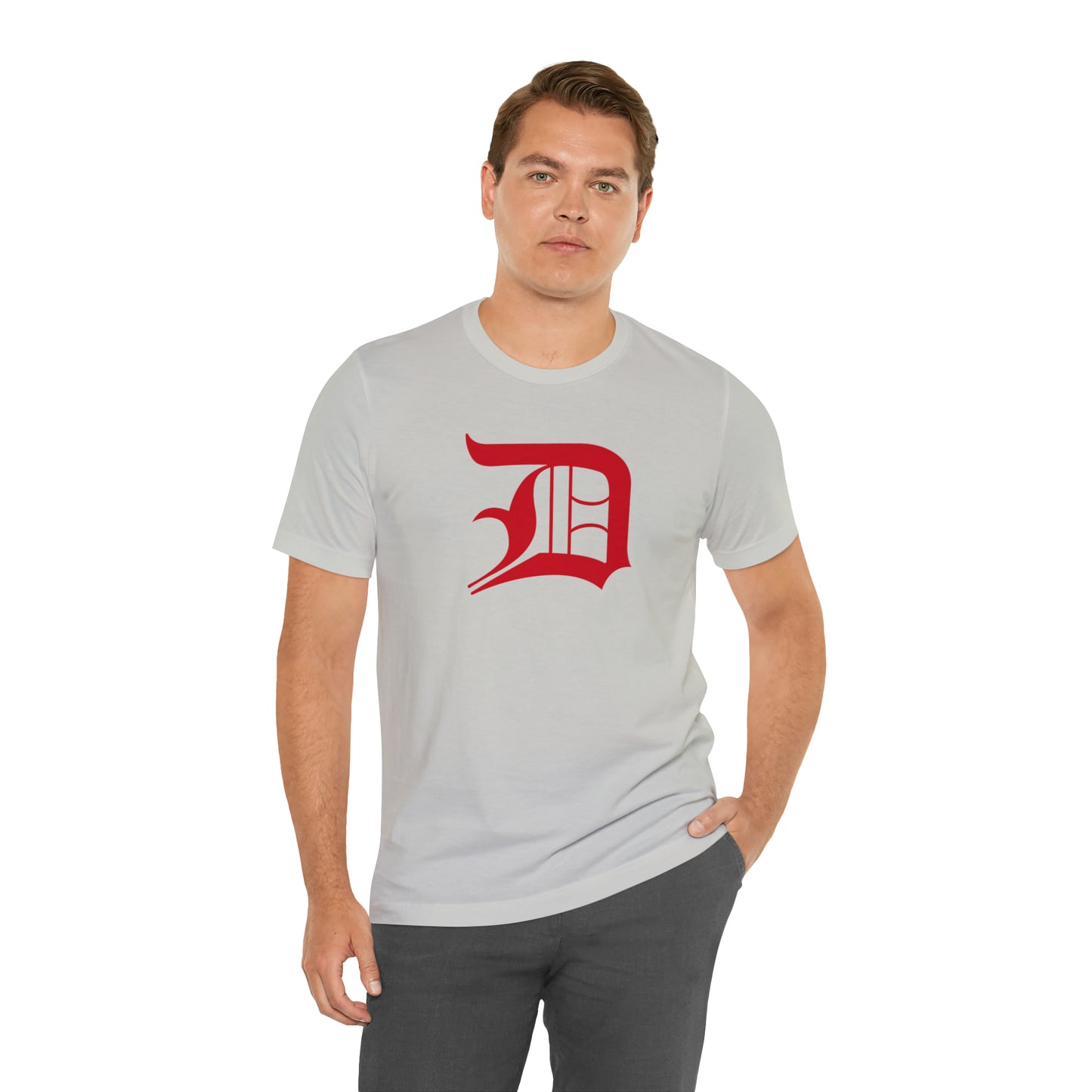 Detroit 'Old English D' T-Shirt (Aliform Red) | Unisex Standard