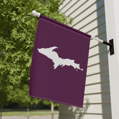 Michigan Upper Peninsula Home & Garden Flag (w/ UP Outline) | Tyrian Purple