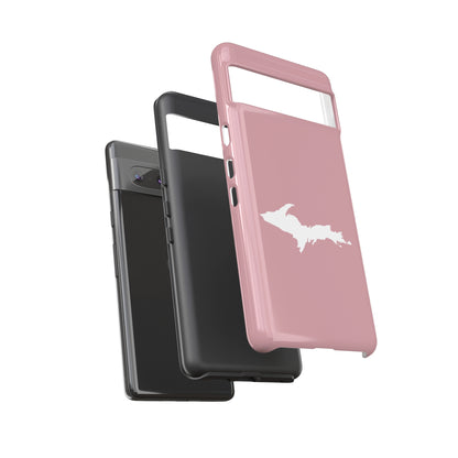 Michigan Upper Peninsula Tough Phone Case (Cherry Blossom Color w/ UP Outline) | Samsung & Pixel Android