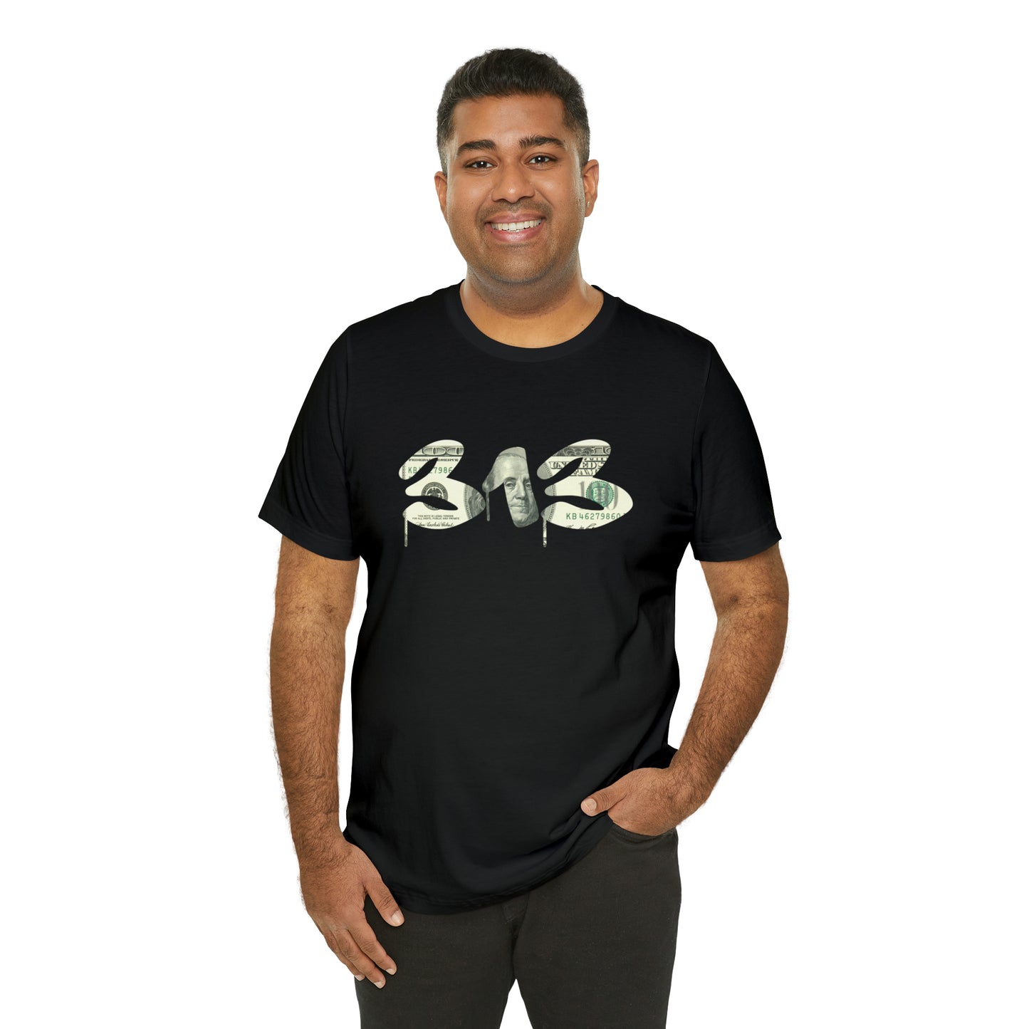 Detroit '313' T-Shirt (Benjamins Edition) | Unisex Standard