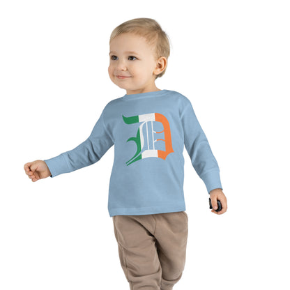 Detroit 'Old English D' T-Shirt (Irish Edition) | Toddler Long Sleeve