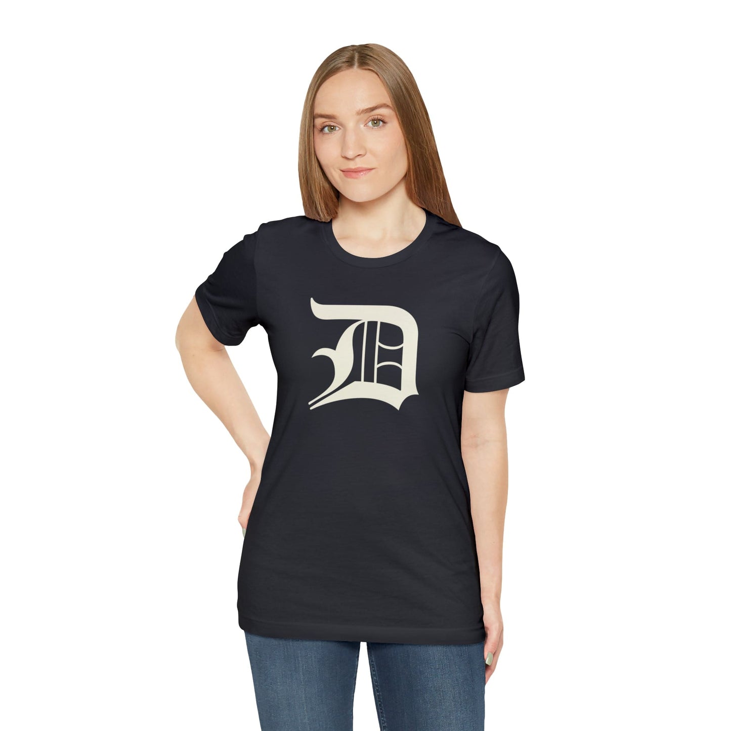 Detroit 'Old English D' T-Shirt (Ivory White) | Unisex Standard