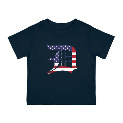 Detroit 'Old English D' Infant T-Shirt (Patriotic Edition) | Short Sleeve